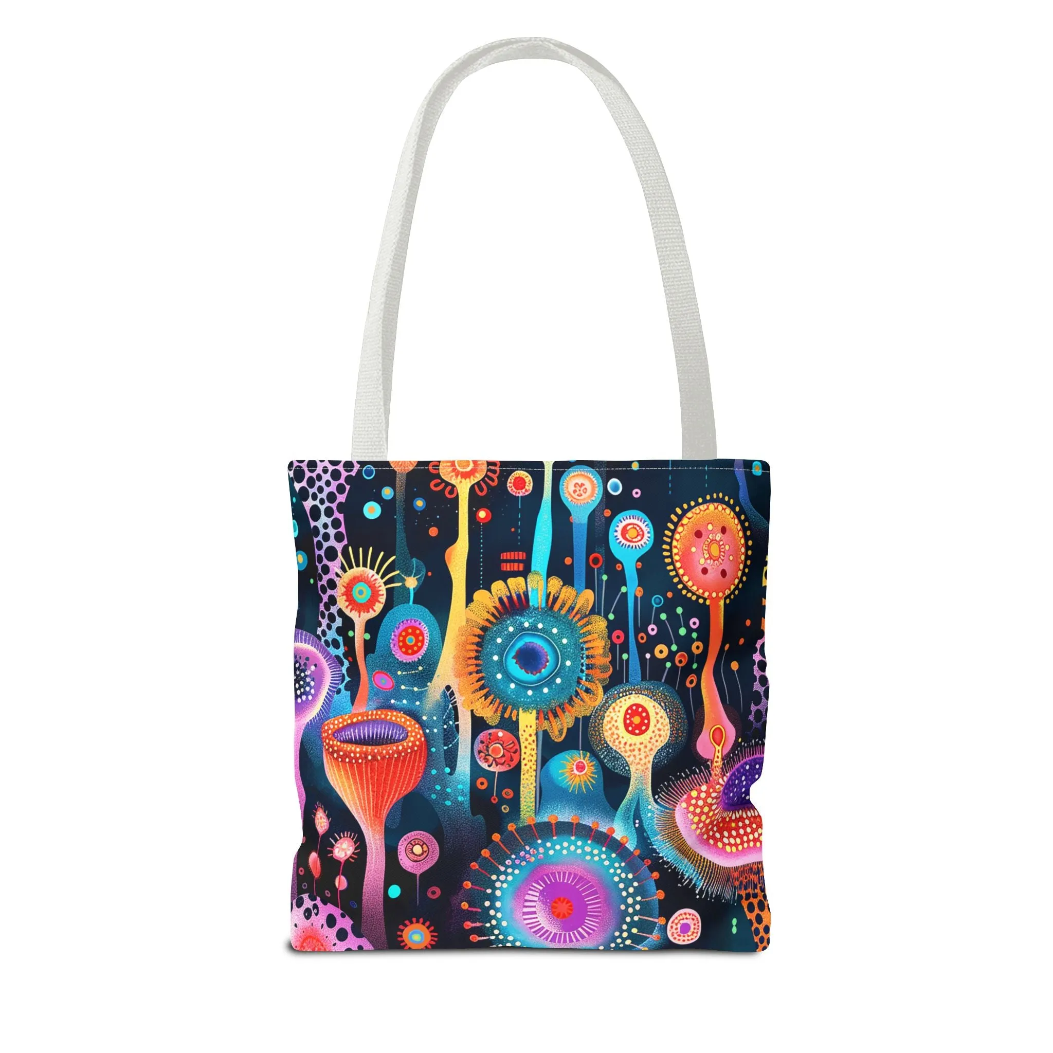 Surreal Seascape Forest Tote Bag - Step into a Surreal Sci-Fi Seascape with Every Carry! Available in 3 sizes.