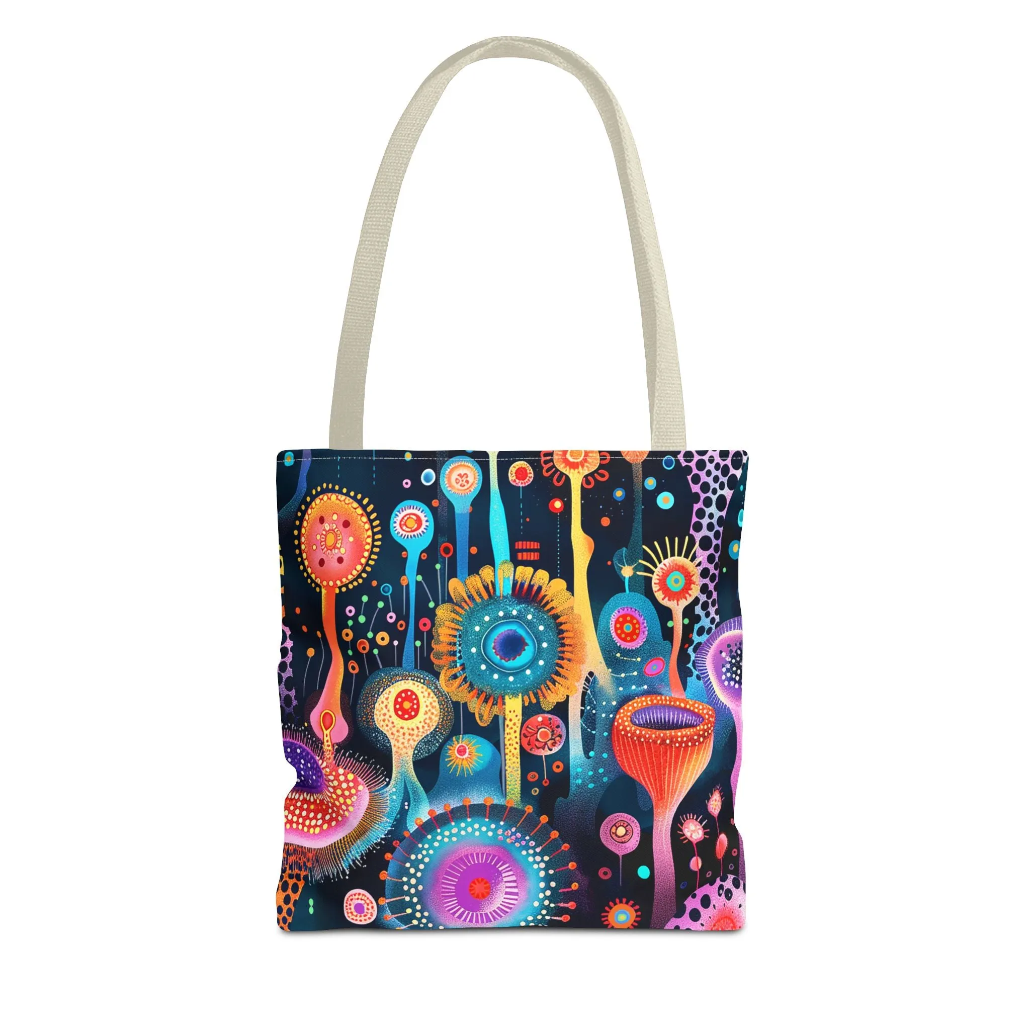 Surreal Seascape Forest Tote Bag - Step into a Surreal Sci-Fi Seascape with Every Carry! Available in 3 sizes.