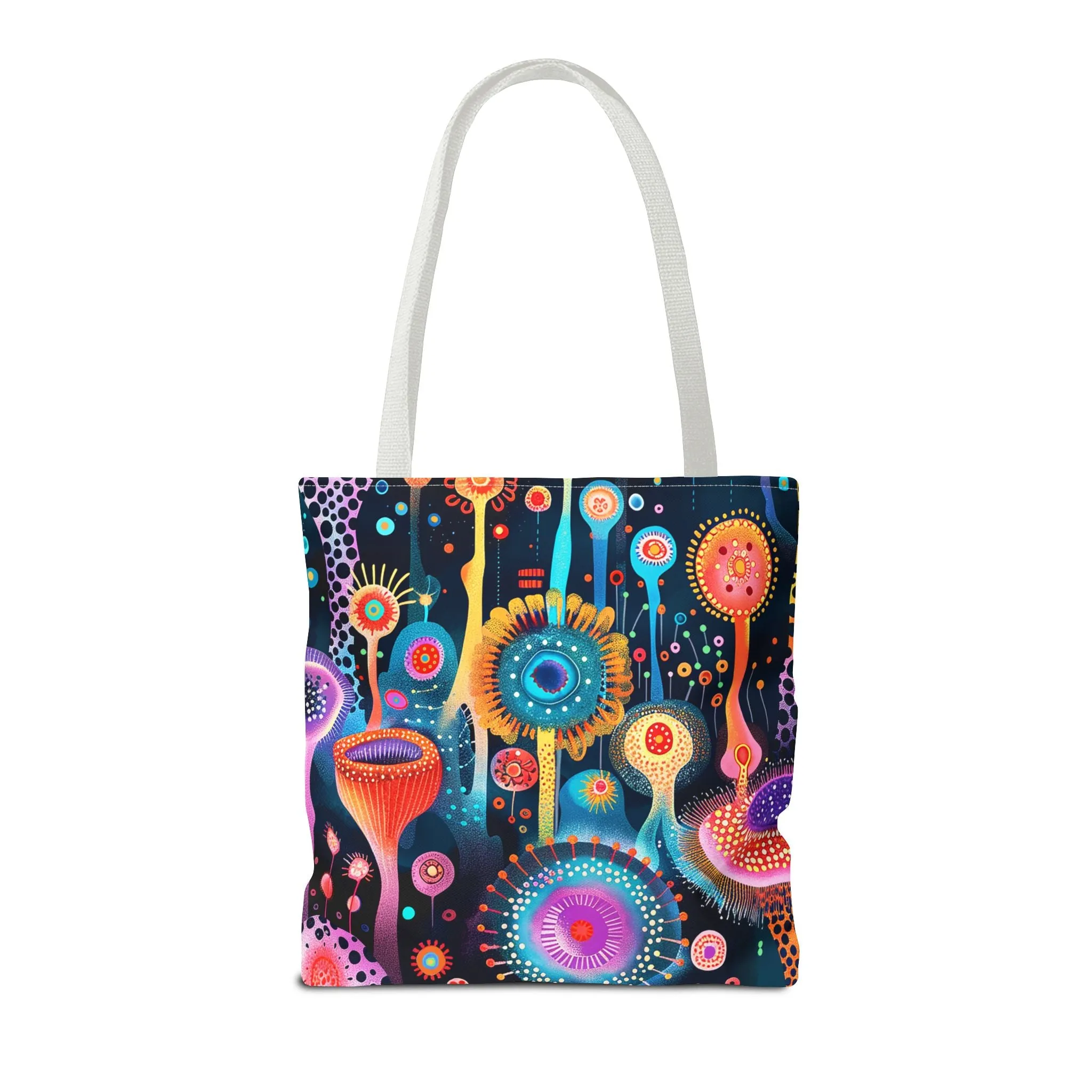 Surreal Seascape Forest Tote Bag - Step into a Surreal Sci-Fi Seascape with Every Carry! Available in 3 sizes.