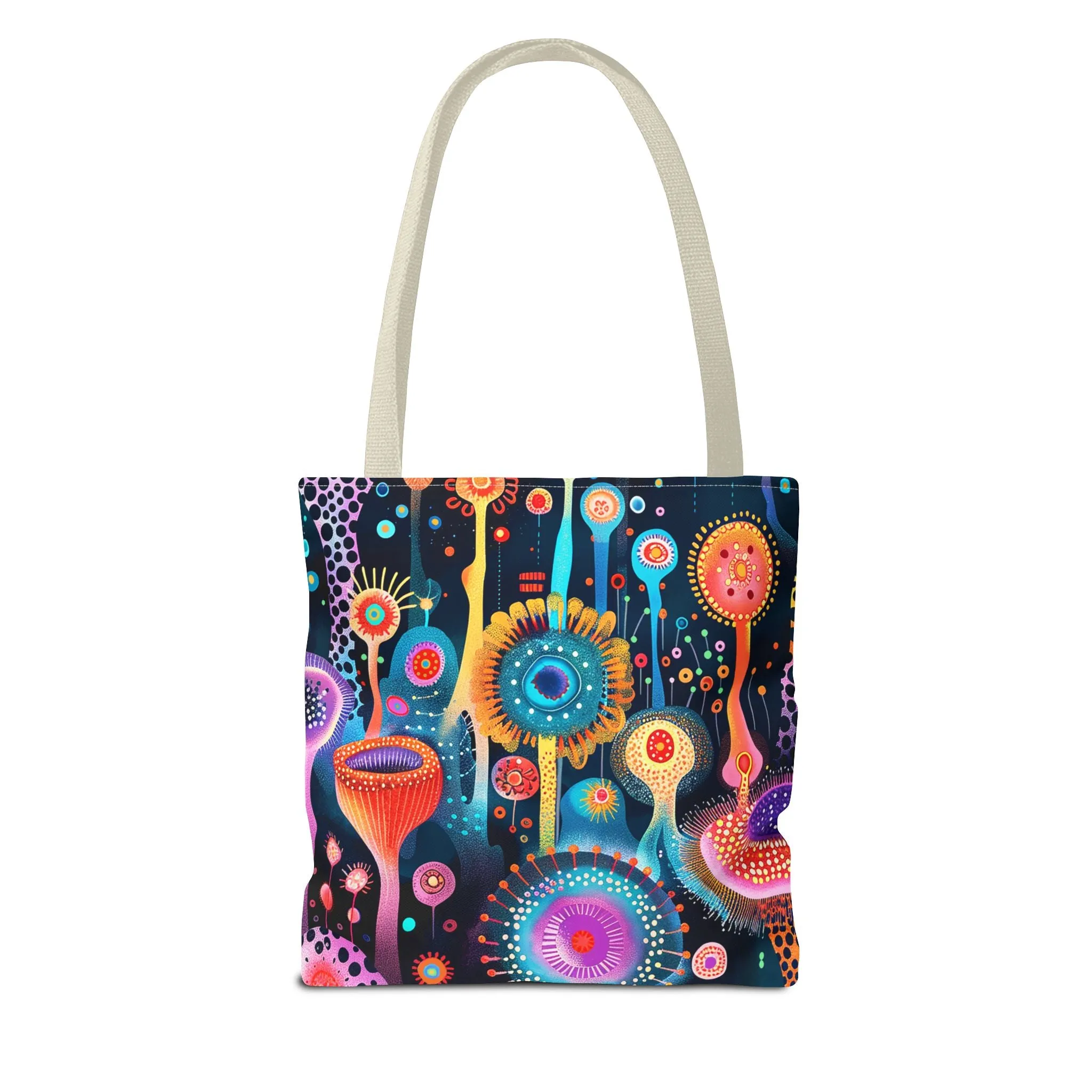 Surreal Seascape Forest Tote Bag - Step into a Surreal Sci-Fi Seascape with Every Carry! Available in 3 sizes.