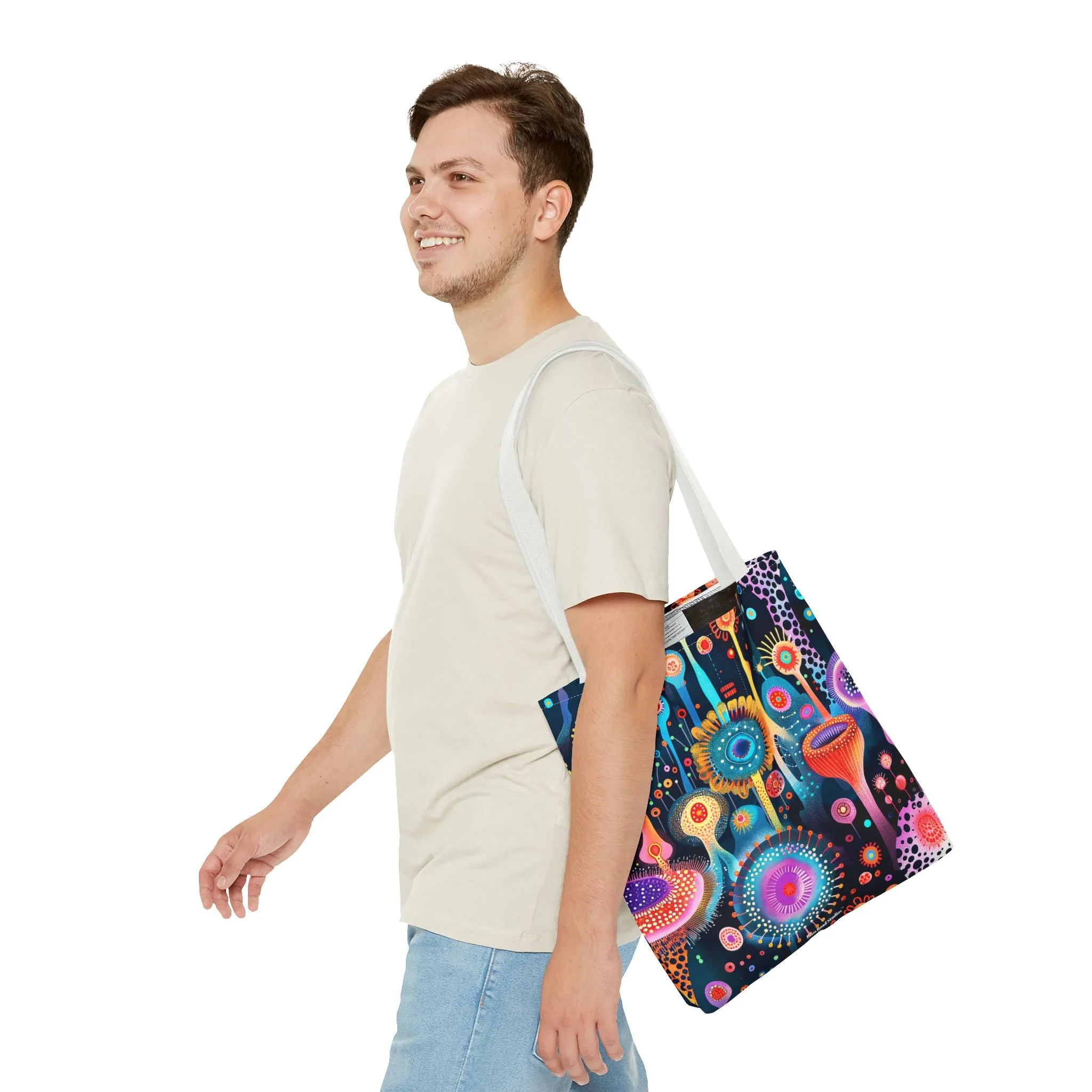 Surreal Seascape Forest Tote Bag - Step into a Surreal Sci-Fi Seascape with Every Carry! Available in 3 sizes.