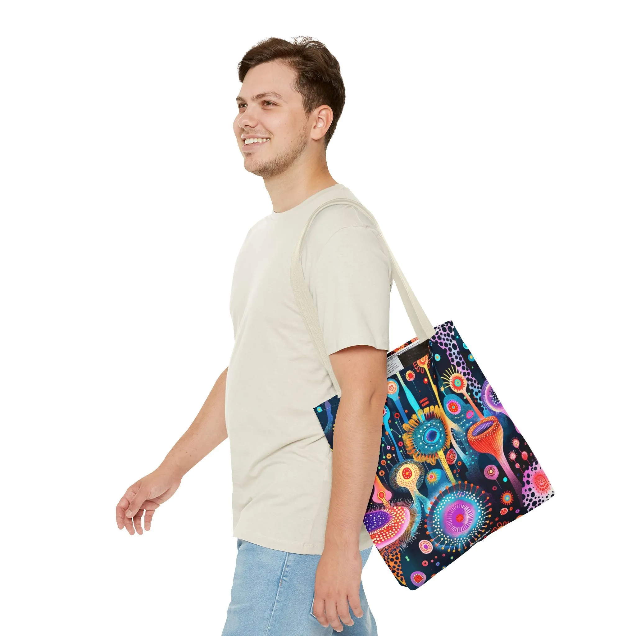 Surreal Seascape Forest Tote Bag - Step into a Surreal Sci-Fi Seascape with Every Carry! Available in 3 sizes.