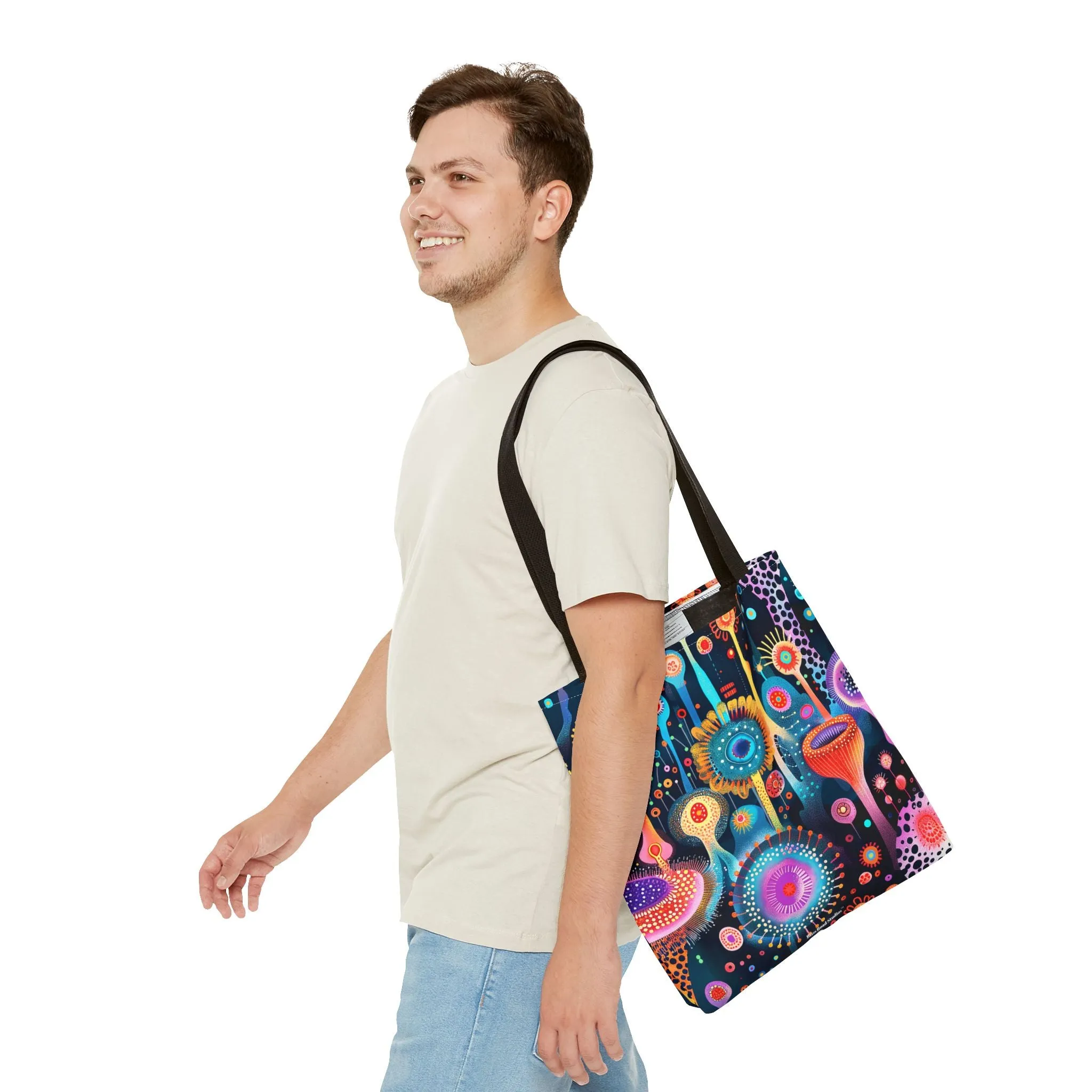 Surreal Seascape Forest Tote Bag - Step into a Surreal Sci-Fi Seascape with Every Carry! Available in 3 sizes.