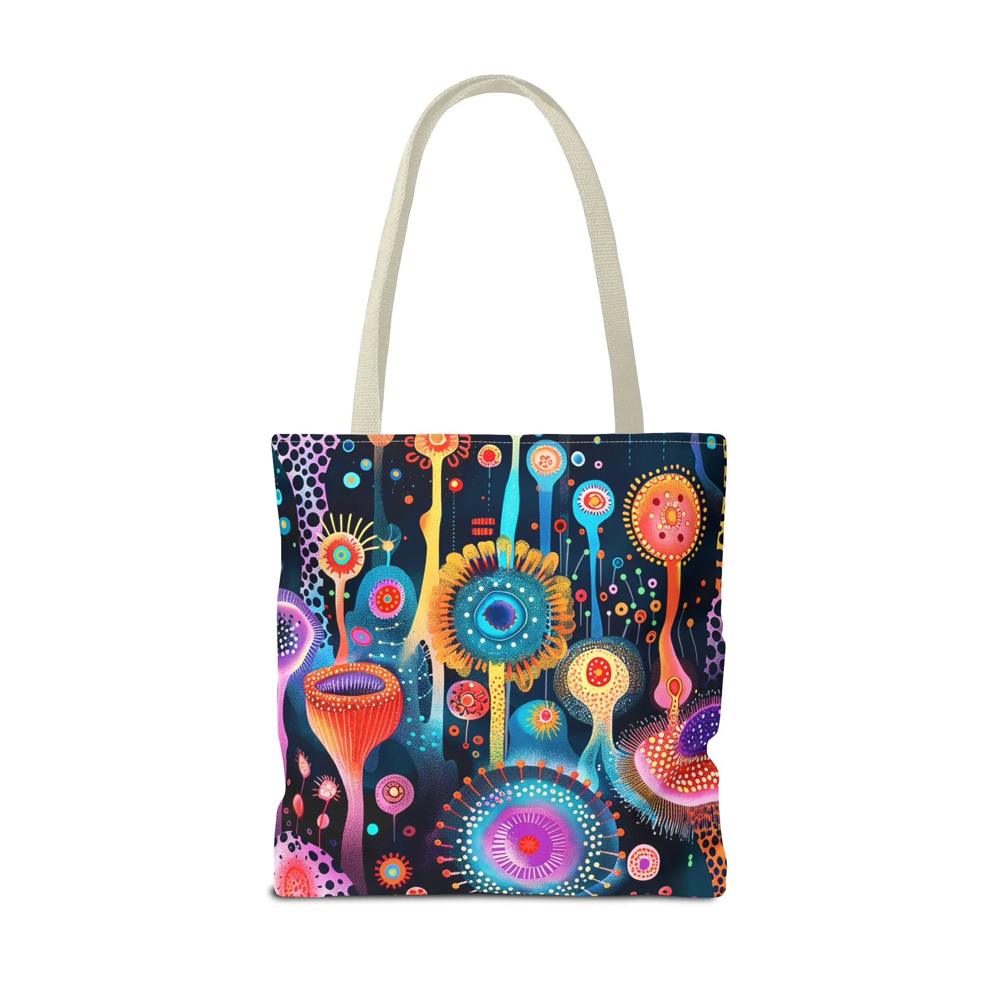 Surreal Seascape Forest Tote Bag - Step into a Surreal Sci-Fi Seascape with Every Carry! Available in 3 sizes.