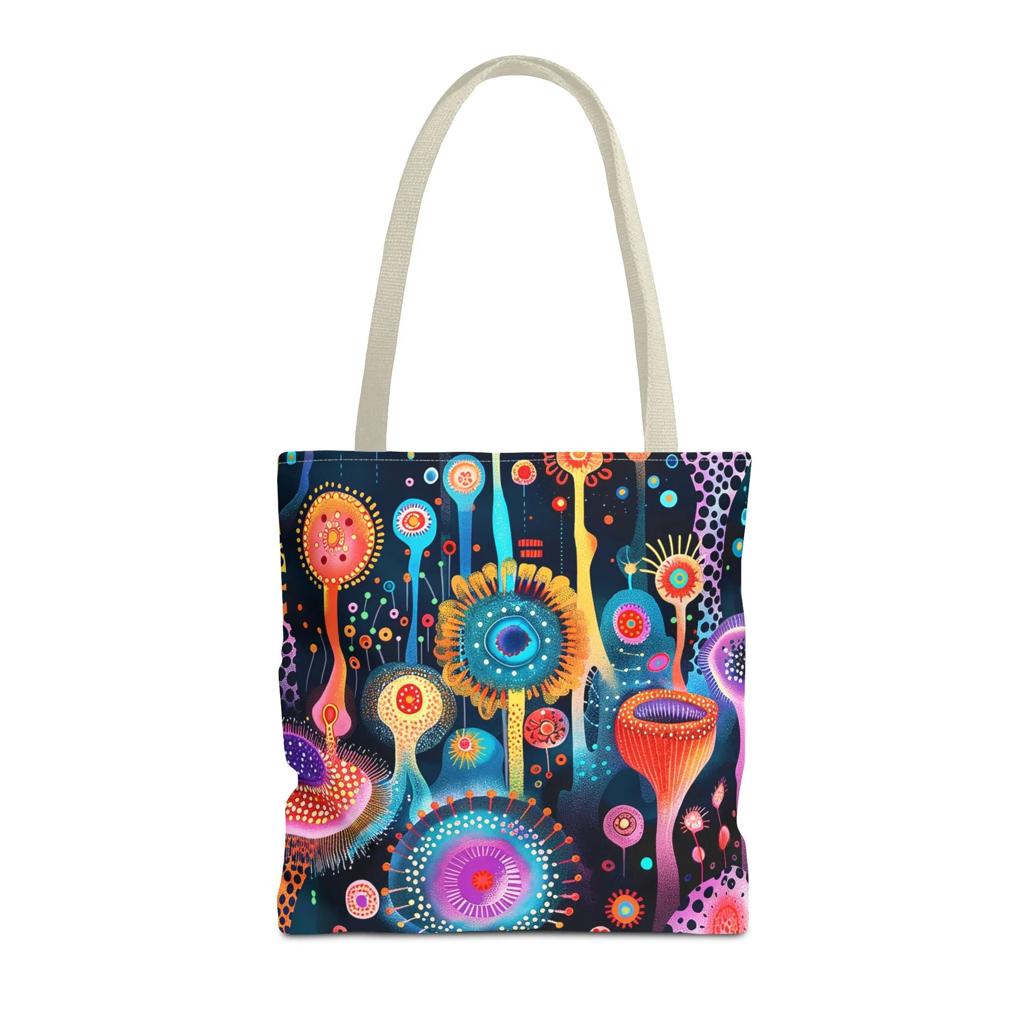 Surreal Seascape Forest Tote Bag - Step into a Surreal Sci-Fi Seascape with Every Carry! Available in 3 sizes.