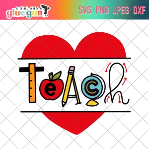 TEACH SVG cut file