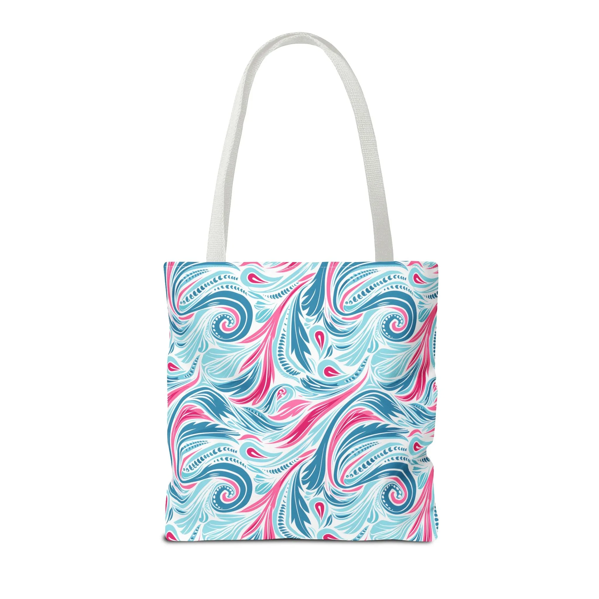 Teal Tide Twirl Tote Bag - Go Through Life with Coastal Charm! Available in 3 sizes.