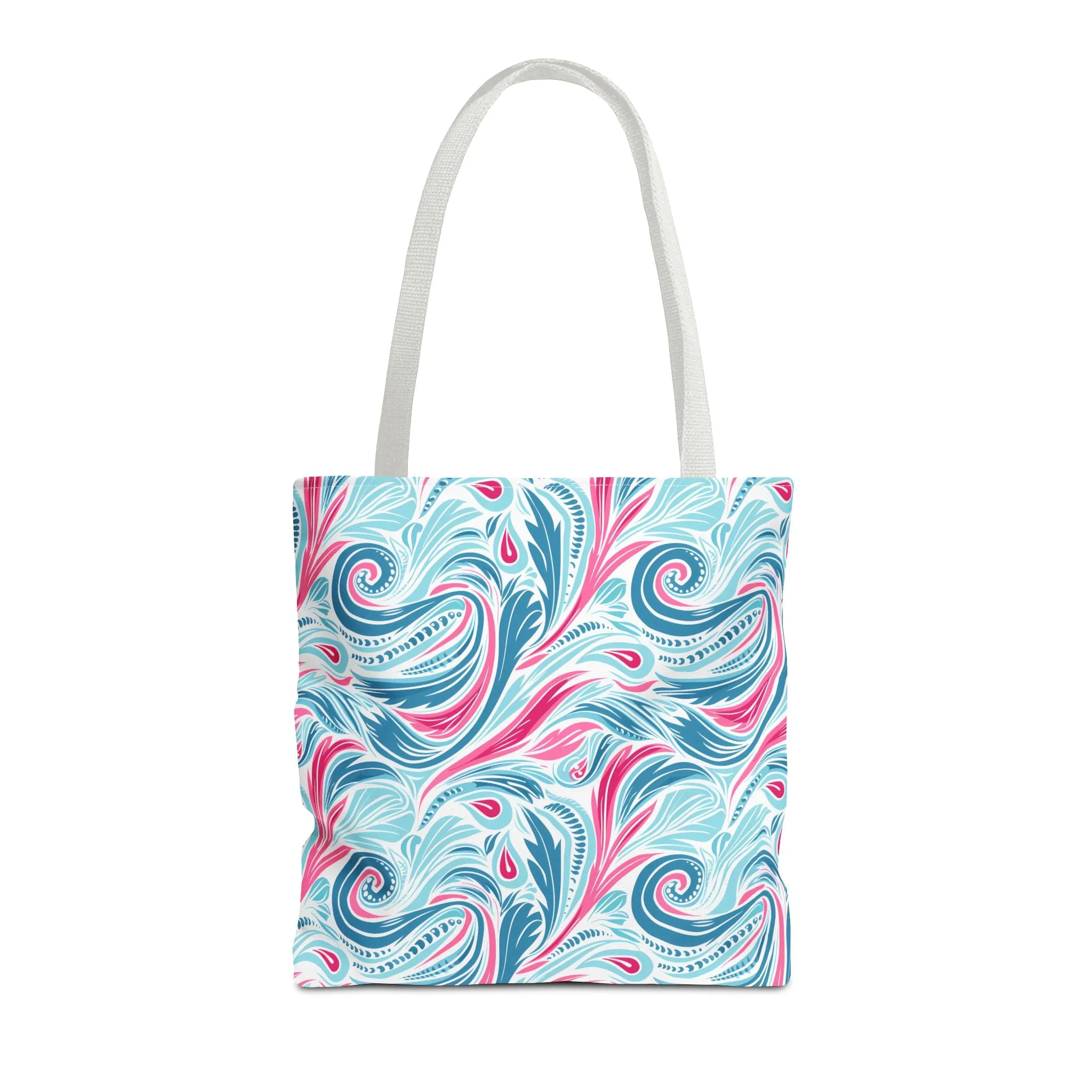 Teal Tide Twirl Tote Bag - Go Through Life with Coastal Charm! Available in 3 sizes.