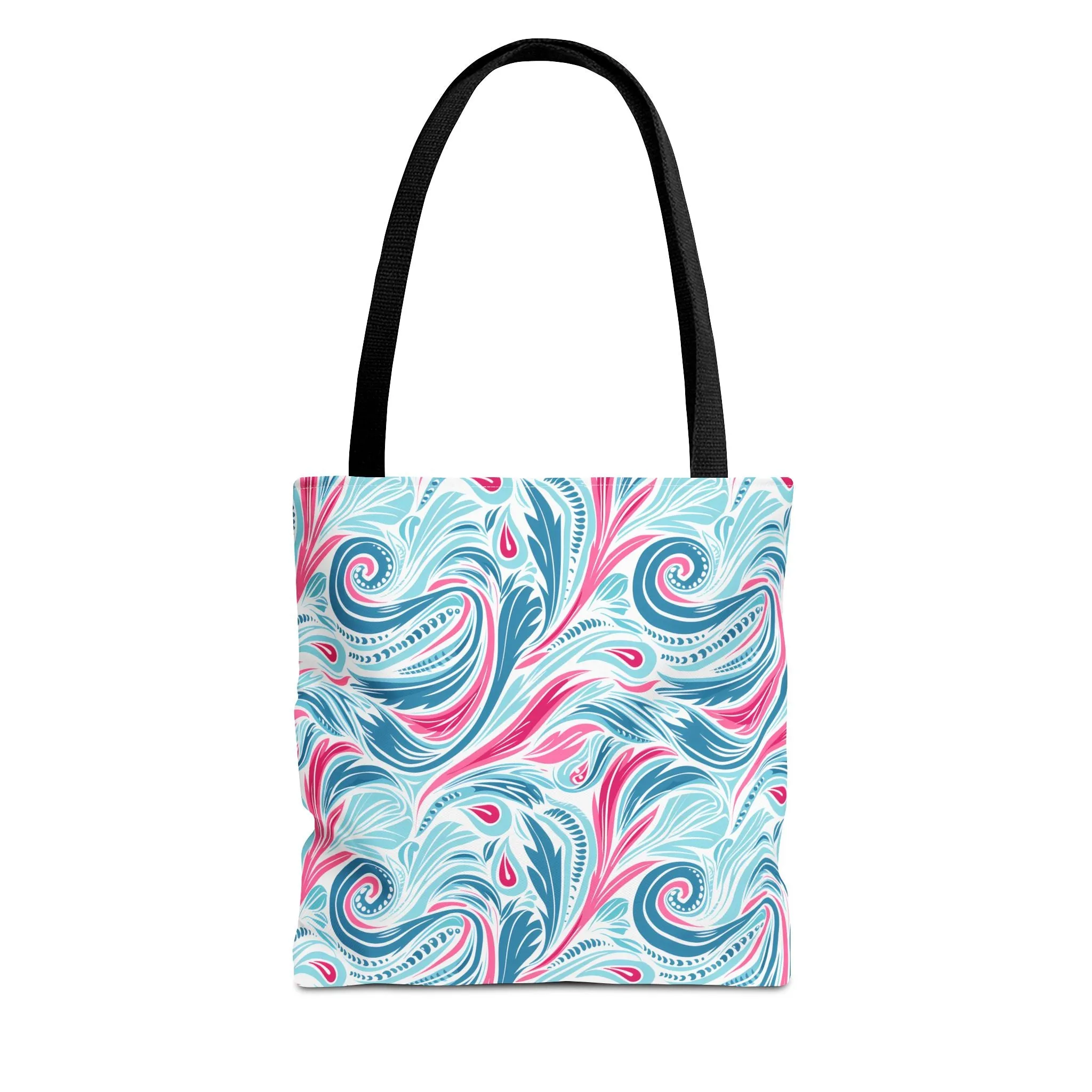 Teal Tide Twirl Tote Bag - Go Through Life with Coastal Charm! Available in 3 sizes.