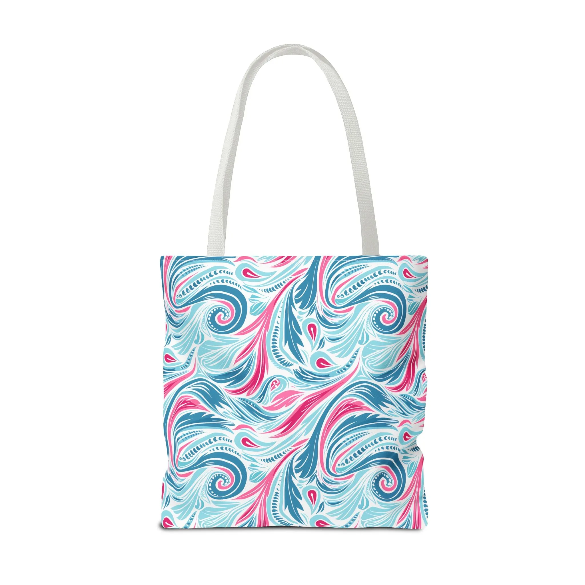 Teal Tide Twirl Tote Bag - Go Through Life with Coastal Charm! Available in 3 sizes.