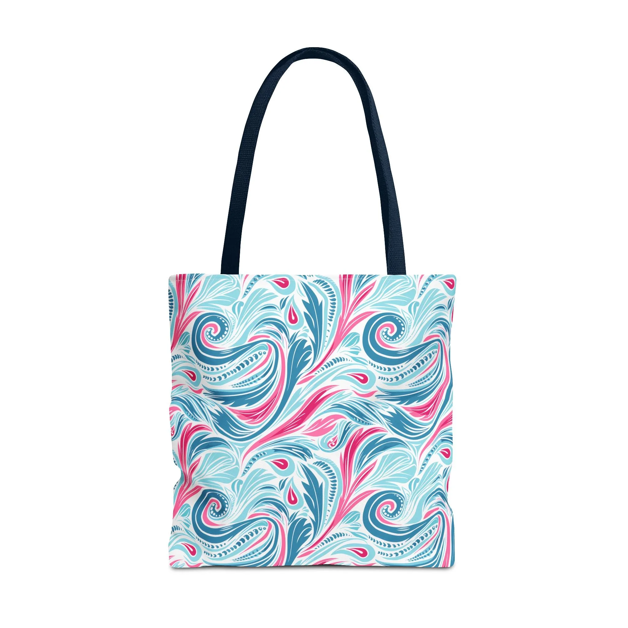 Teal Tide Twirl Tote Bag - Go Through Life with Coastal Charm! Available in 3 sizes.