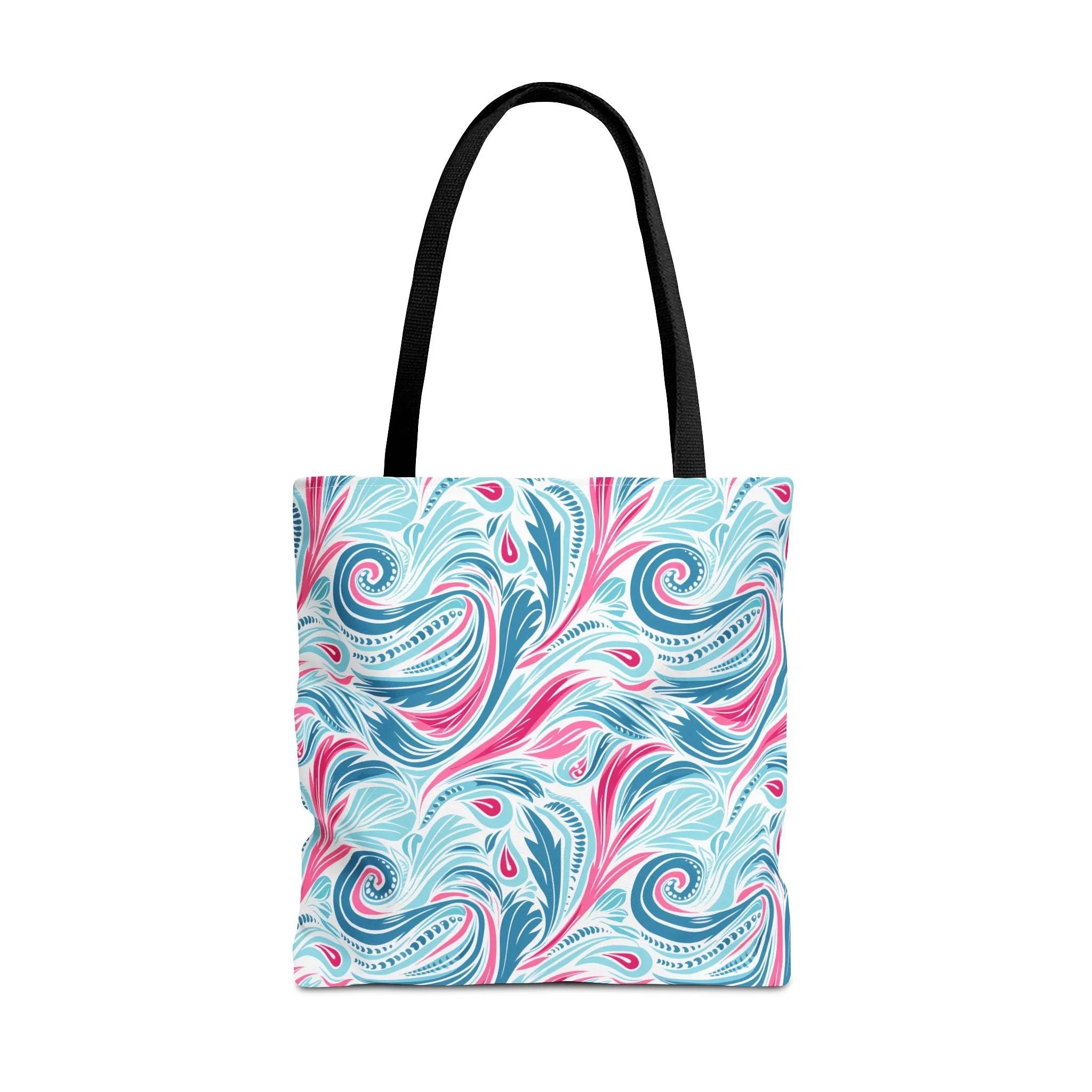 Teal Tide Twirl Tote Bag - Go Through Life with Coastal Charm! Available in 3 sizes.