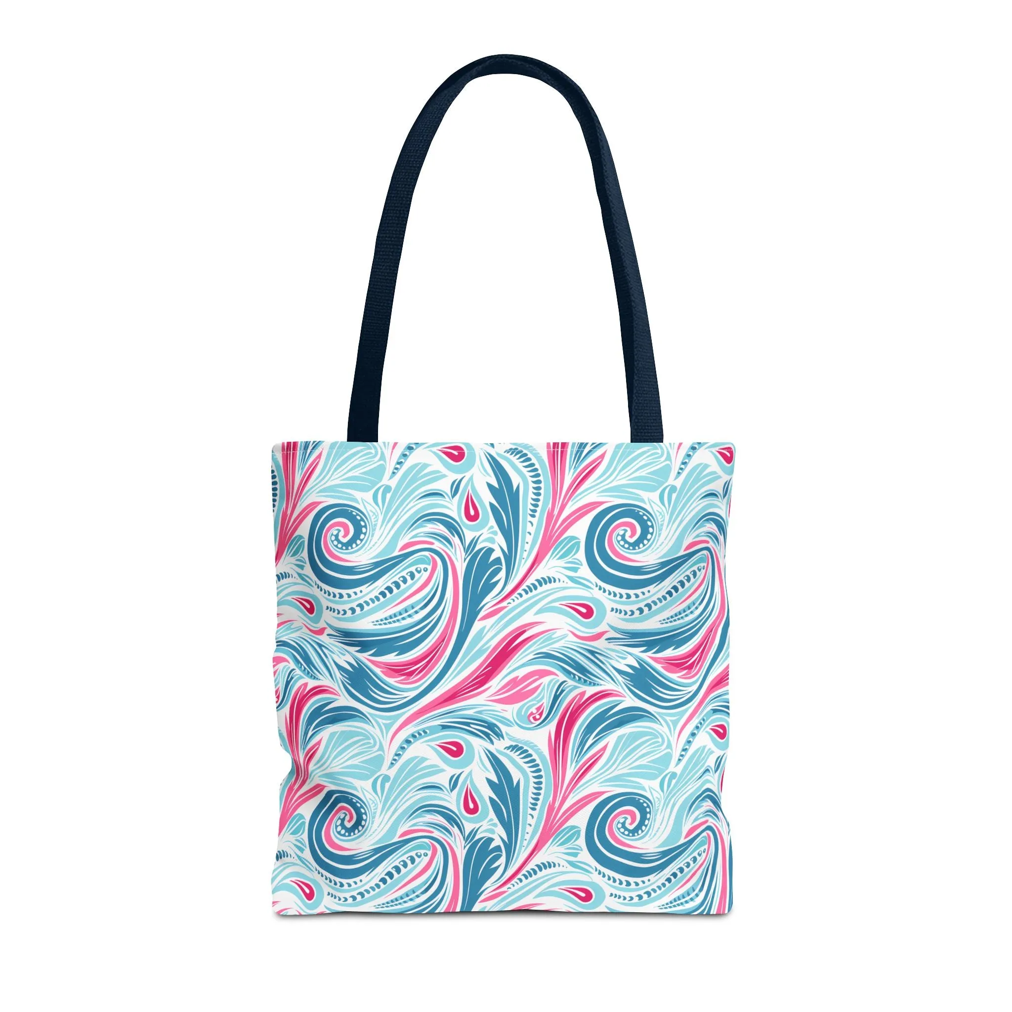 Teal Tide Twirl Tote Bag - Go Through Life with Coastal Charm! Available in 3 sizes.