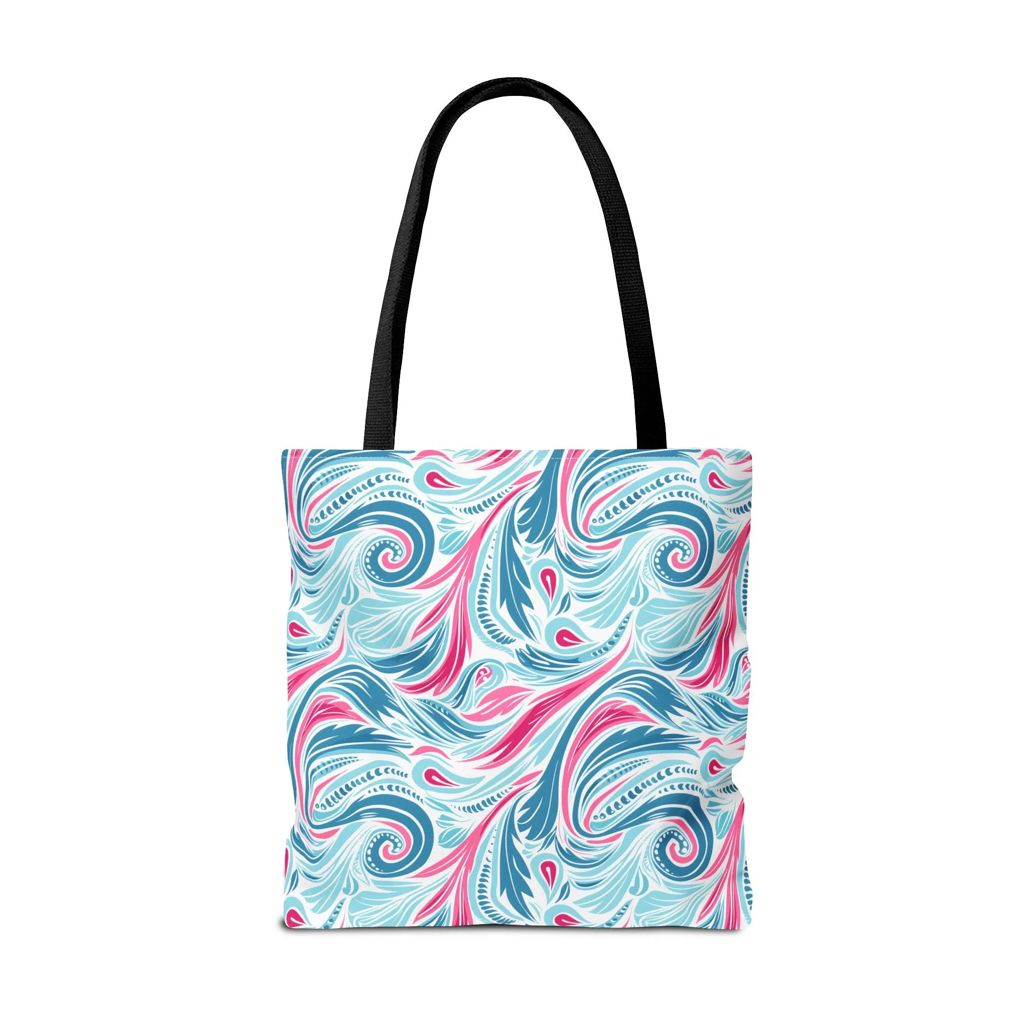 Teal Tide Twirl Tote Bag - Go Through Life with Coastal Charm! Available in 3 sizes.