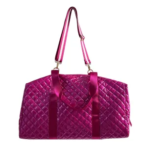 The Debra Diamond Fuscia Patent Weekender in 3/1