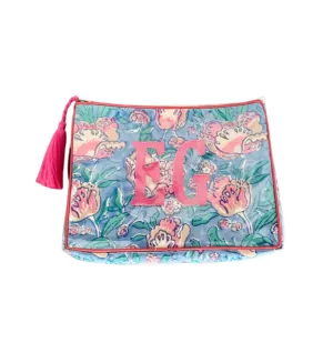 The OG India Bag - London Floral Blockprint - Monogrammed