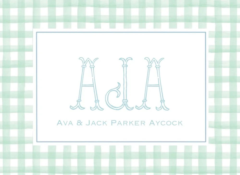 Three Letter Monogram Luggage Tag