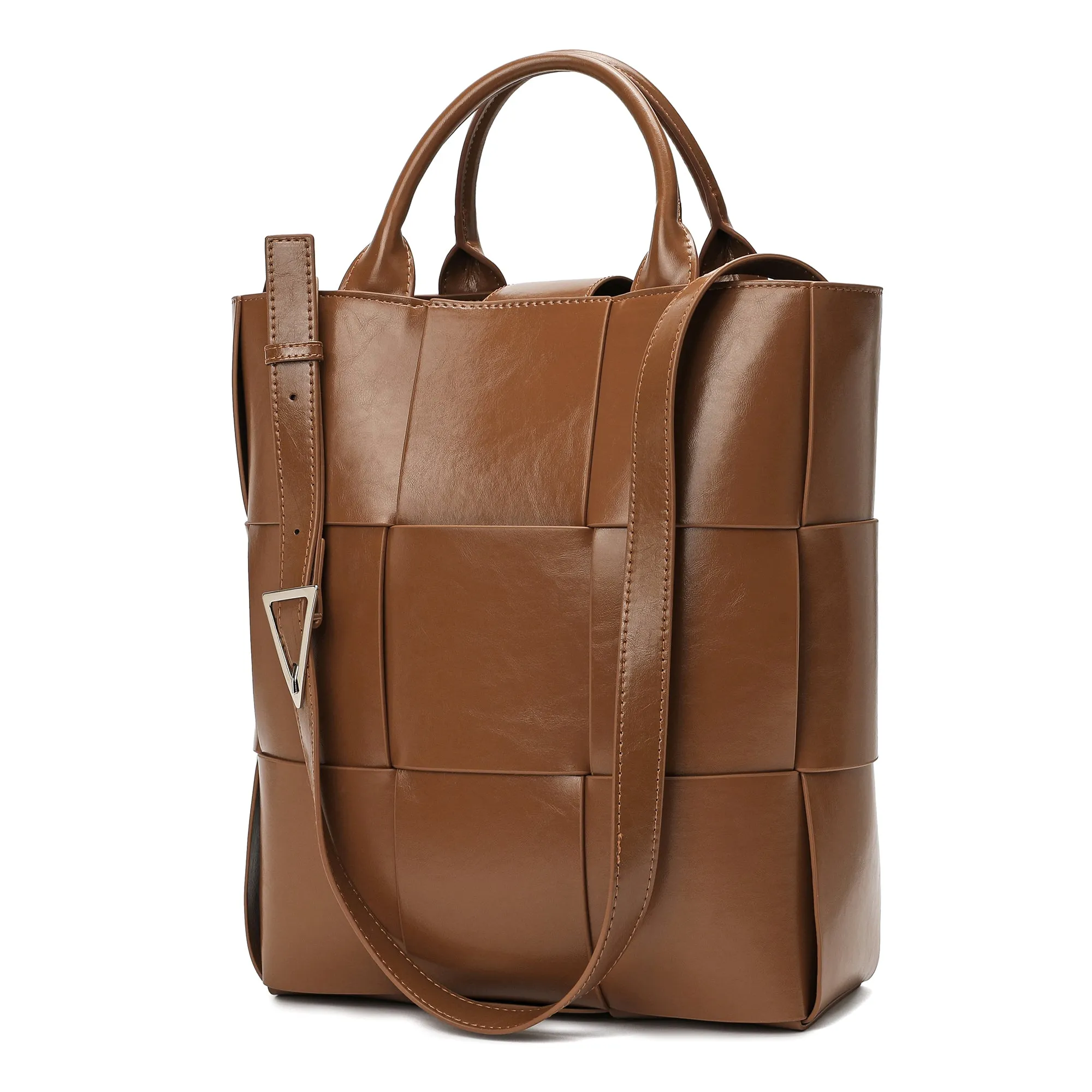Tiffany & Fred  Woven Leather Top-handle Tote bag