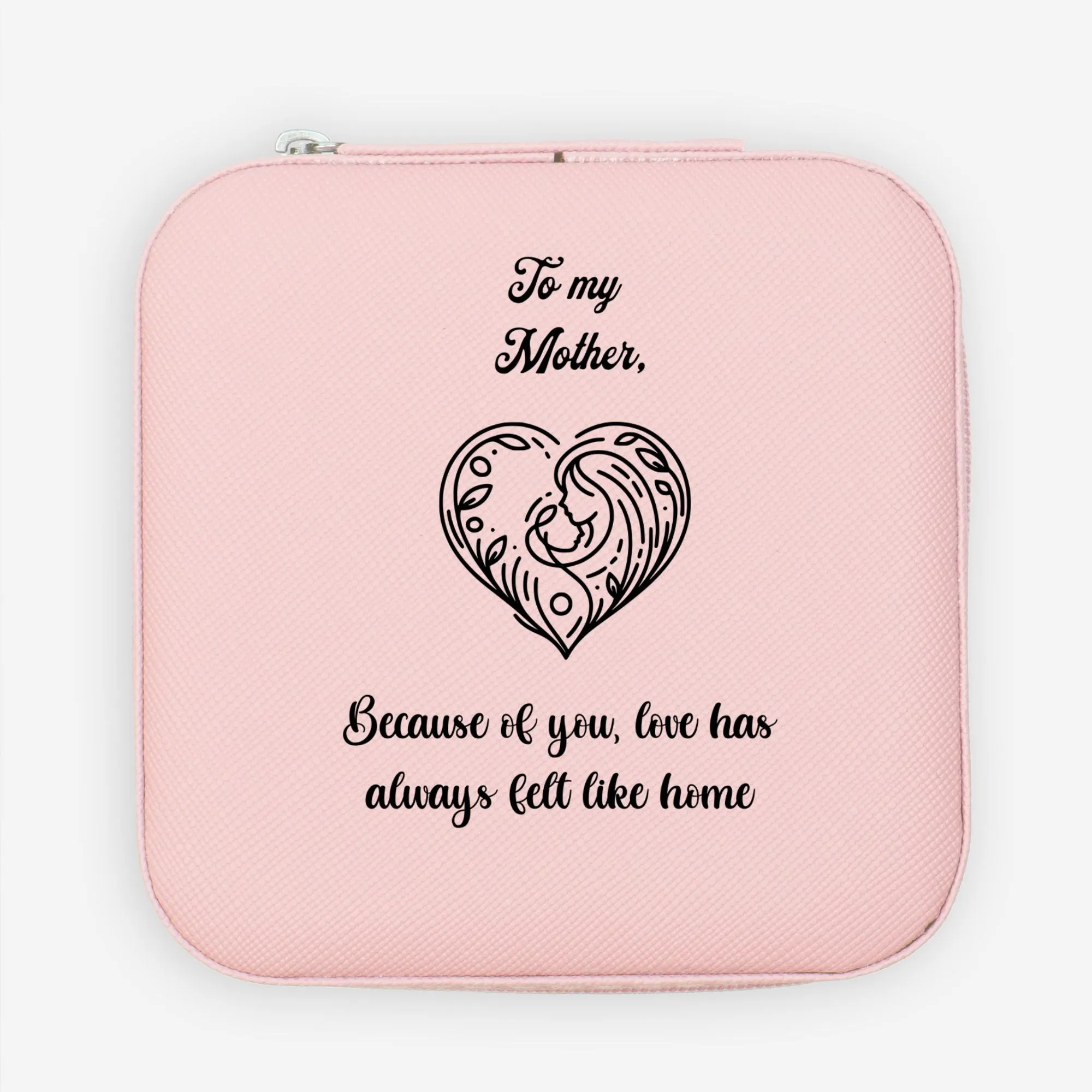 To My Mother, Love is Home Jewelry Travel Case