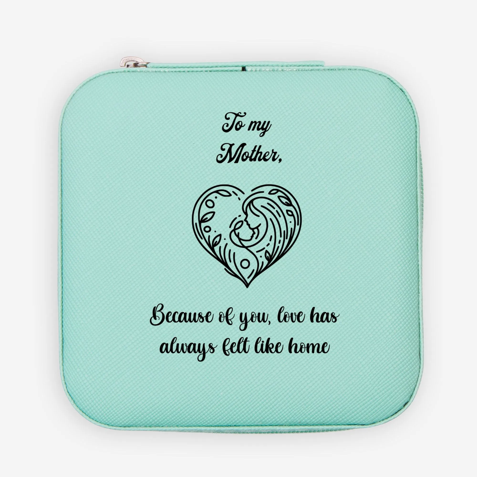 To My Mother, Love is Home Jewelry Travel Case
