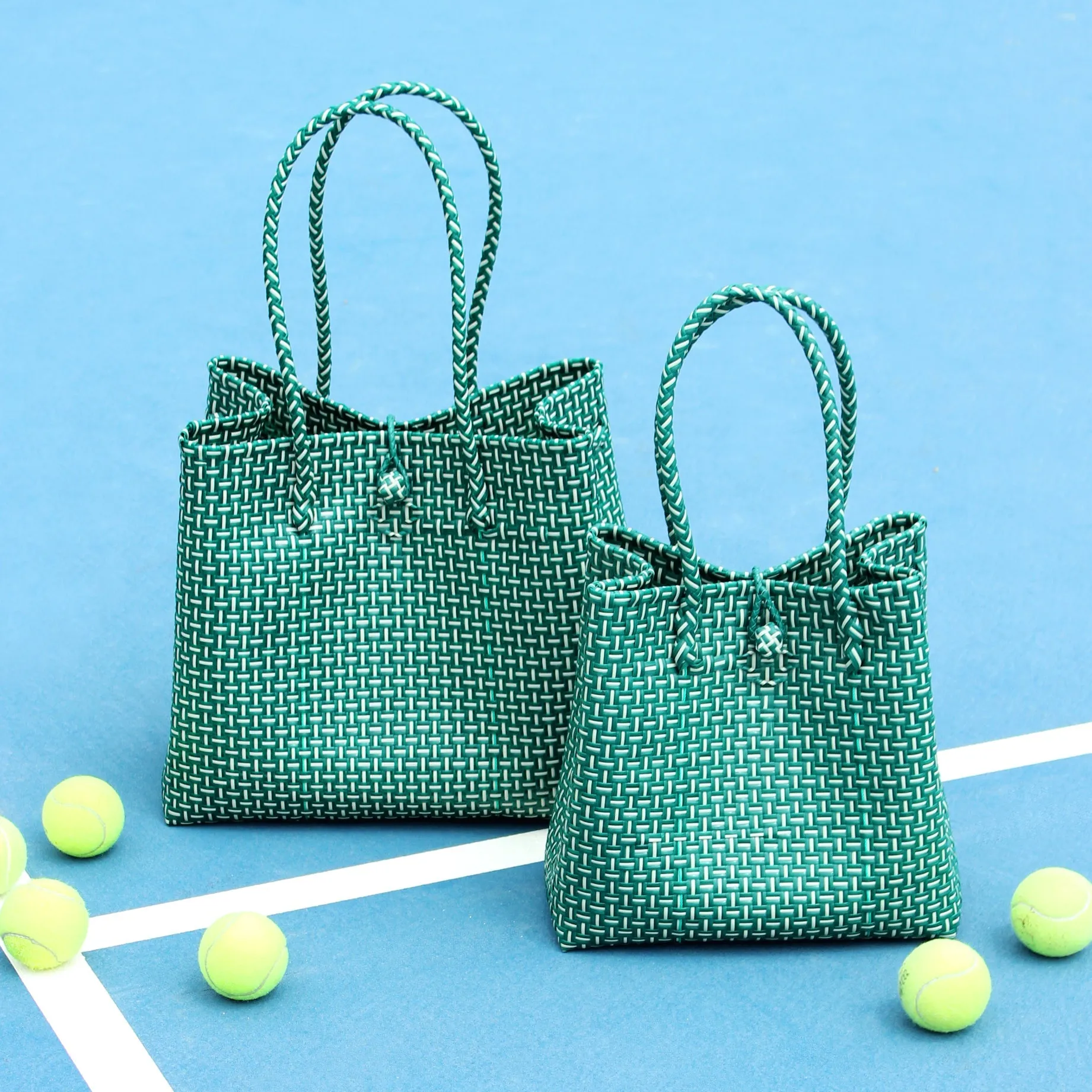 Toko Bazaar Woven Tote Bag - in Green