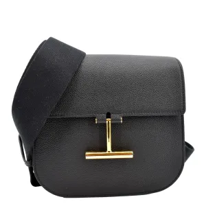 TOM FORD Tara T-Clasp Mini Leather Shoulder Bag Black