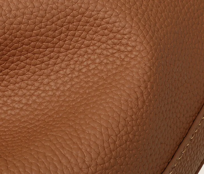 Top Layer Cowhide Genuine Leather Handbag with Crossbody Strap