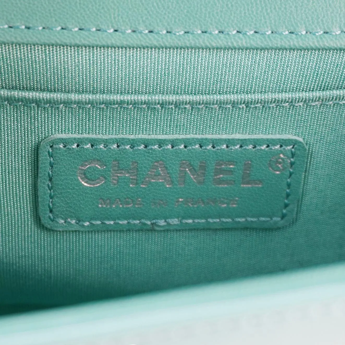 Top Quality Chanel Boy Small Patent Leather Shoulder Bag Green