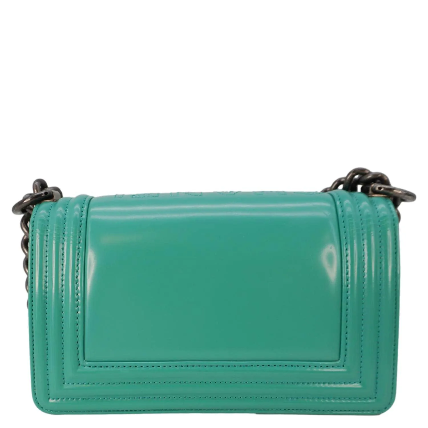 Top Quality Chanel Boy Small Patent Leather Shoulder Bag Green