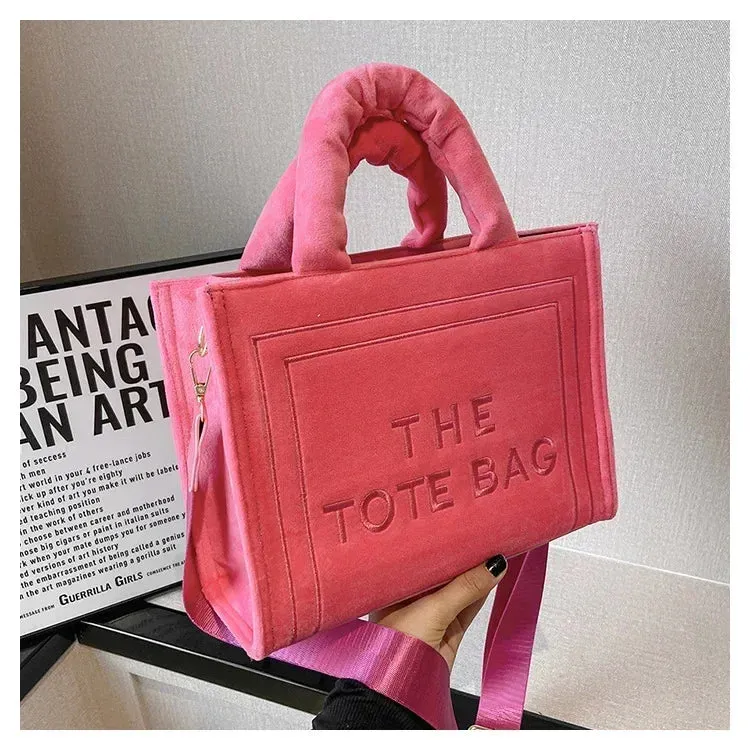 Tote Crossbody Bag Velour