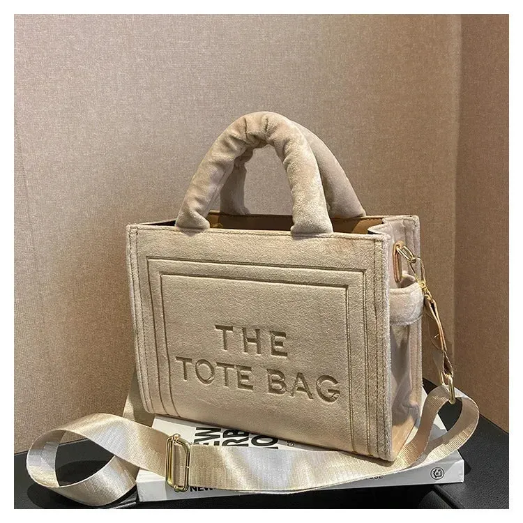 Tote Crossbody Bag Velour