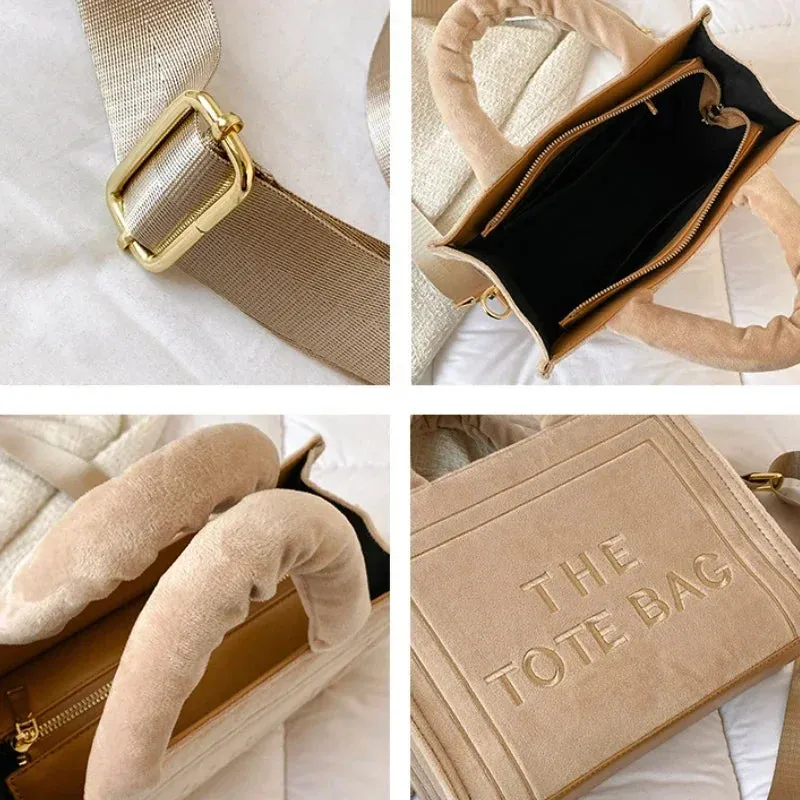 Tote Crossbody Bag Velour