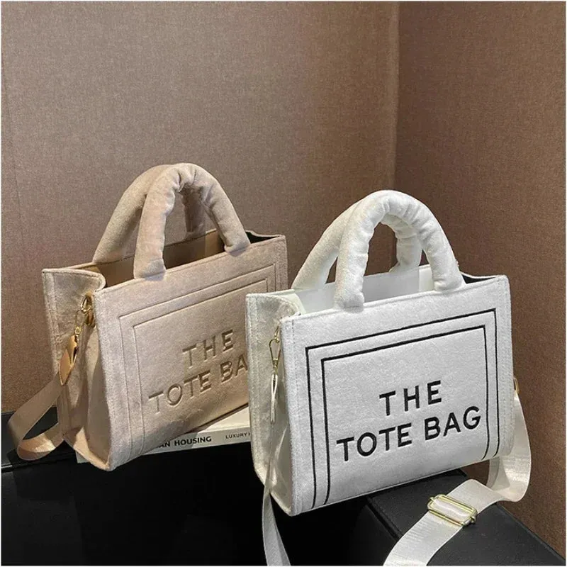 Tote Crossbody Bag Velour