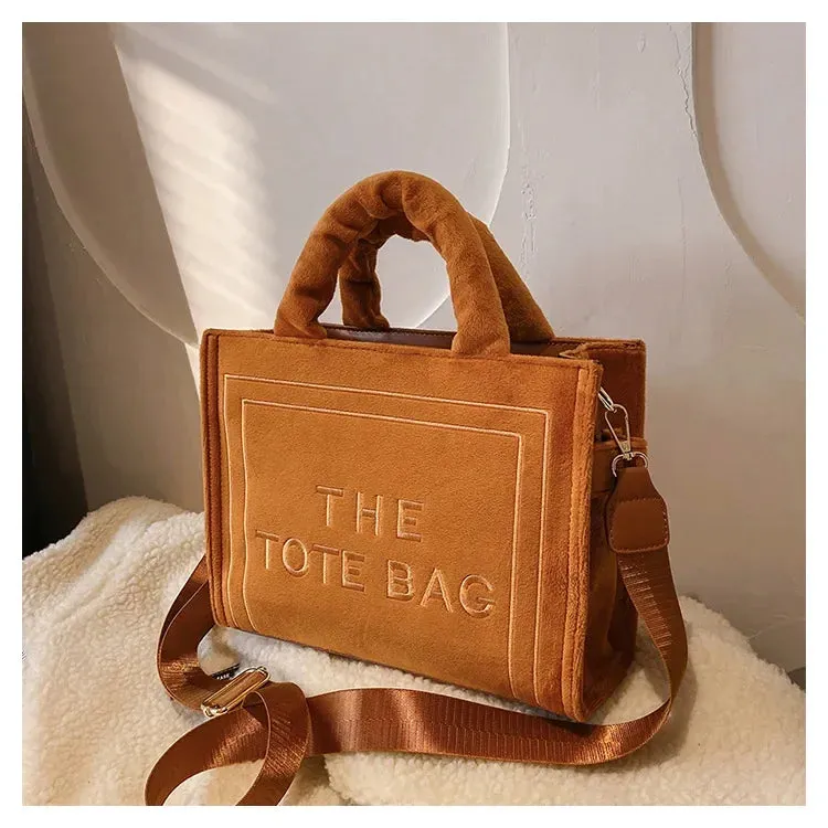 Tote Crossbody Bag Velour