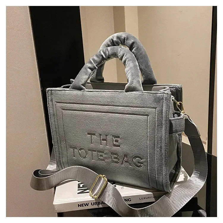 Tote Crossbody Bag Velour