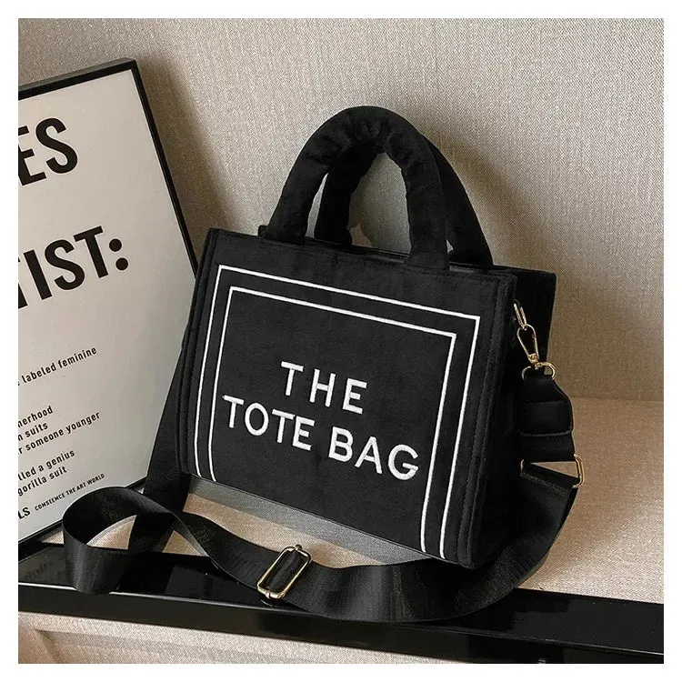Tote Crossbody Bag Velour