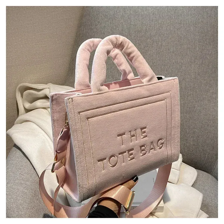 Tote Crossbody Bag Velour