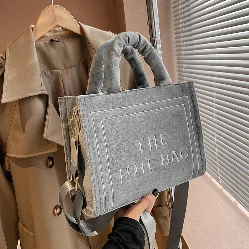 Tote Crossbody Bag Velour