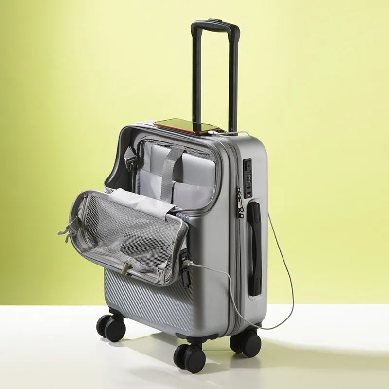 Travel Suitcase Carry on Luggage with Wheels Cabin Rolling Luggage trolley luggage bag Men&#39;s business lightweight luggage