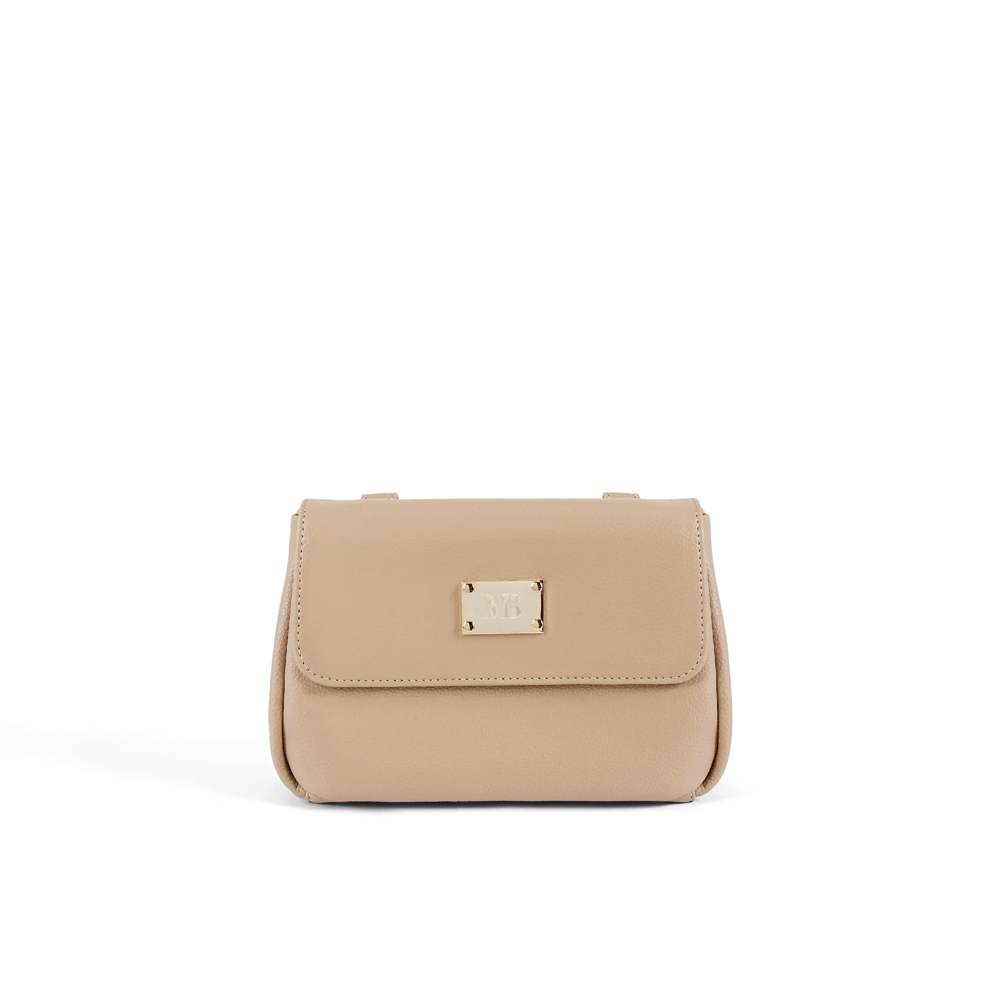 Trudy Vegan Leather Crossbody Clutch Bag | Beige