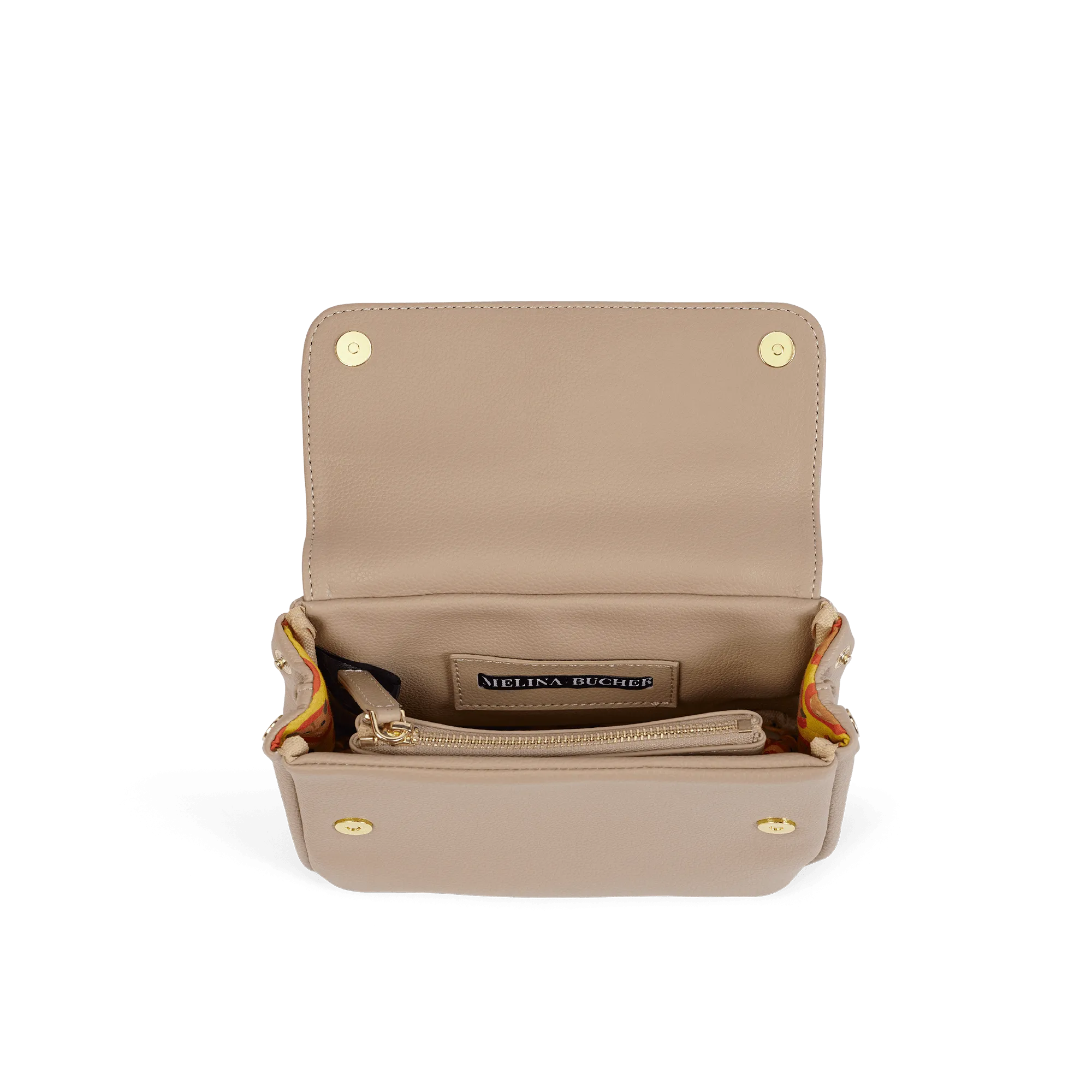 Trudy Vegan Leather Crossbody Clutch Bag | Beige