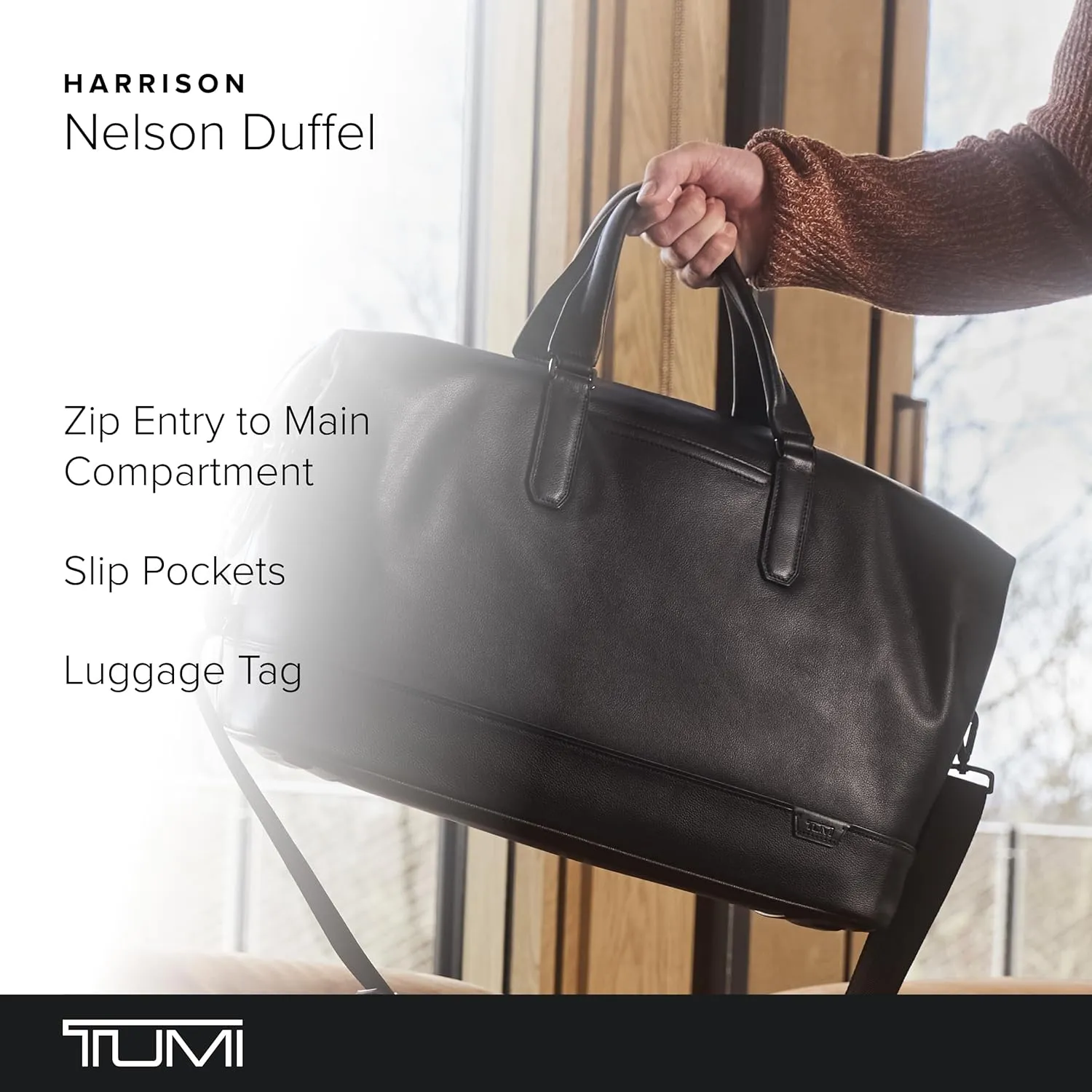 TUMI Harrison Nelson Duffel - Business Travel Duffel - Convenient Travel Bag with Removable Shoulder Strap,