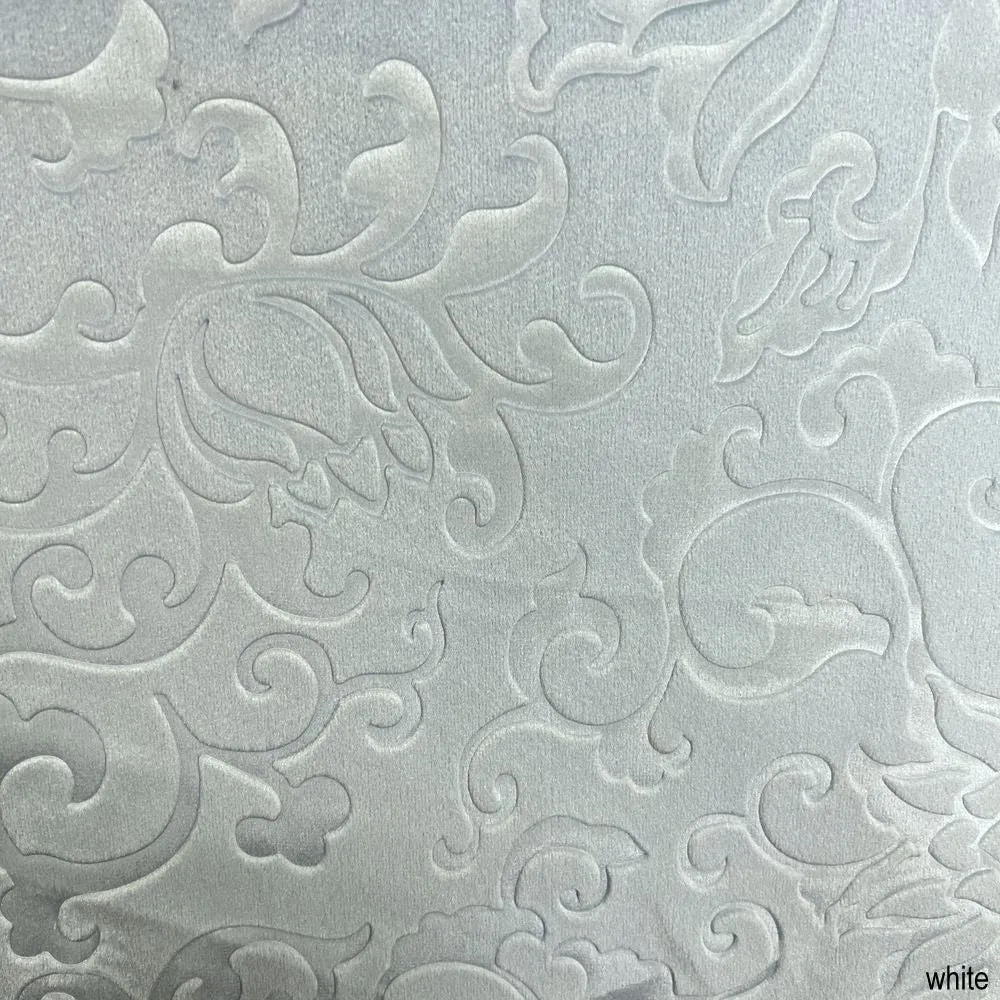 Vails Brocade Velvet Fabric, 72 Inch in Width Ideal Embossed Material for Home Decor