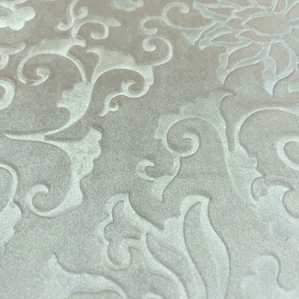 Vails Brocade Velvet Fabric, 72 Inch in Width Ideal Embossed Material for Home Decor