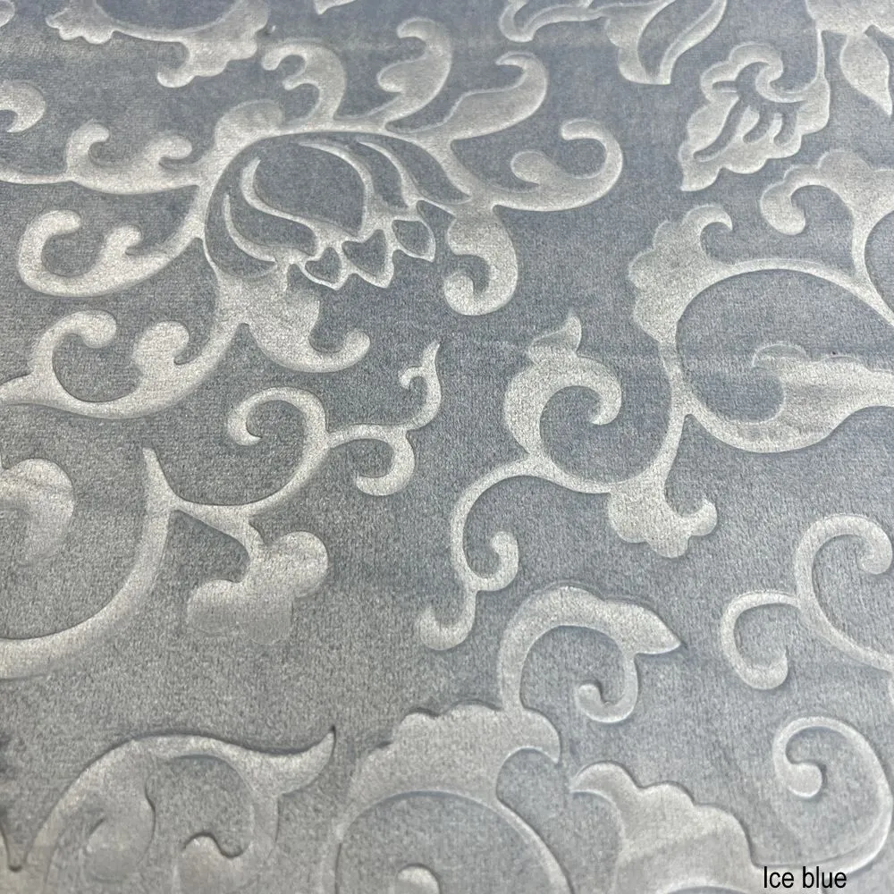Vails Brocade Velvet Fabric, 72 Inch in Width Ideal Embossed Material for Home Decor