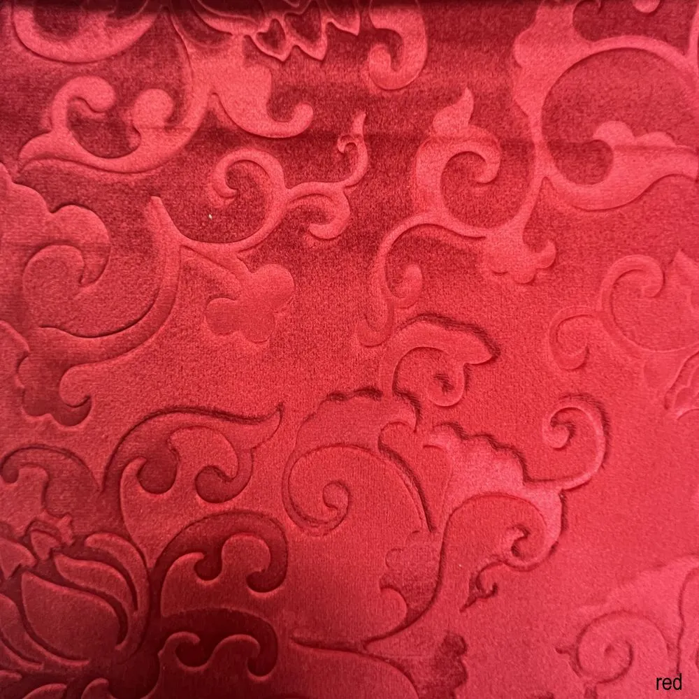 Vails Brocade Velvet Fabric, 72 Inch in Width Ideal Embossed Material for Home Decor