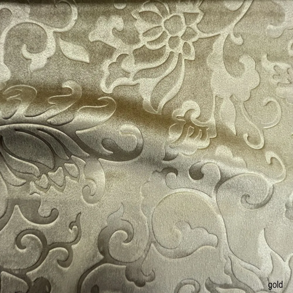 Vails Brocade Velvet Fabric, 72 Inch in Width Ideal Embossed Material for Home Decor