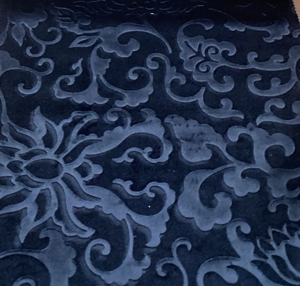 Vails Brocade Velvet Fabric, 72 Inch in Width Ideal Embossed Material for Home Decor