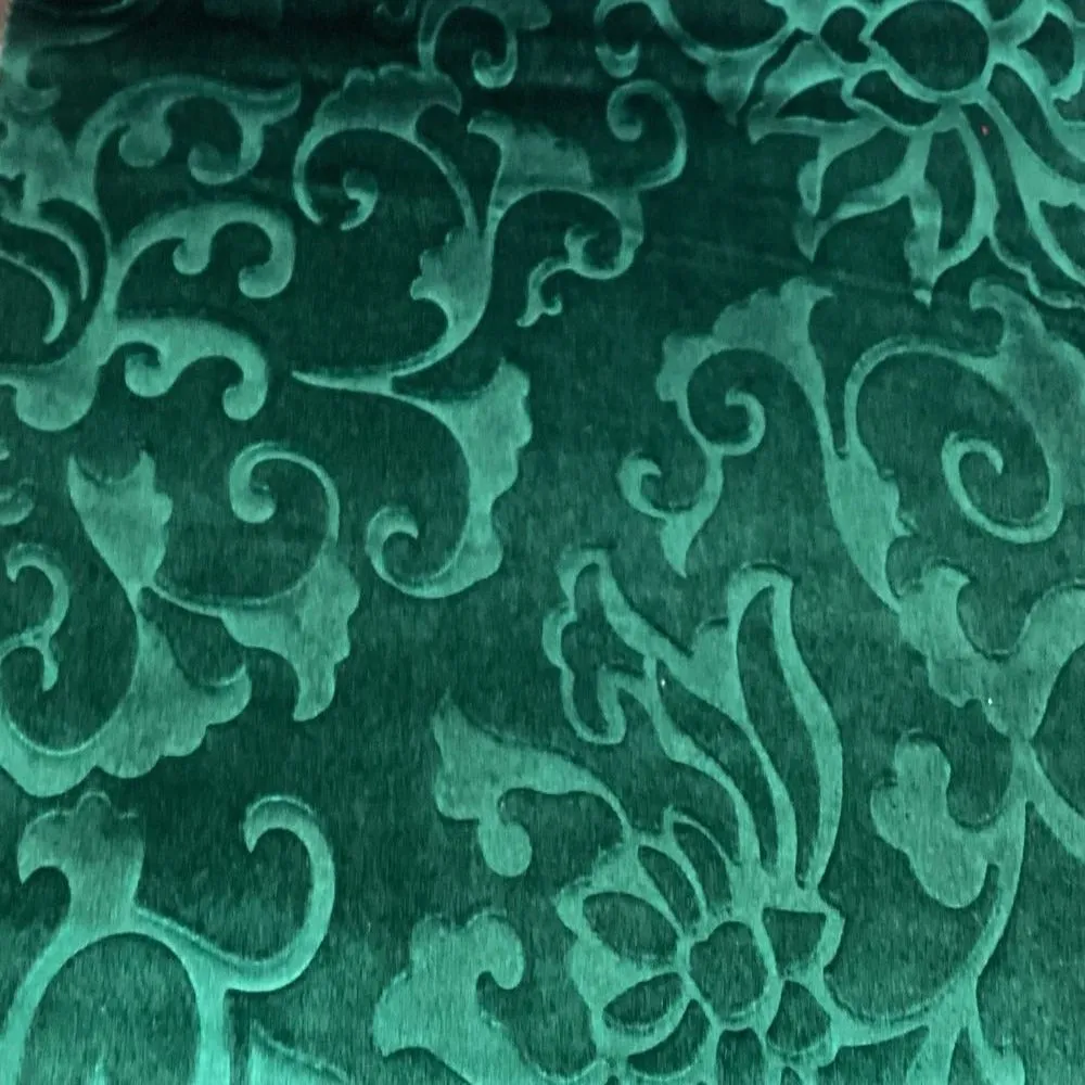 Vails Brocade Velvet Fabric, 72 Inch in Width Ideal Embossed Material for Home Decor