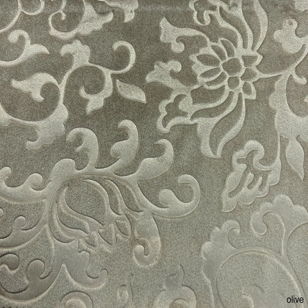 Vails Brocade Velvet Fabric, 72 Inch in Width Ideal Embossed Material for Home Decor